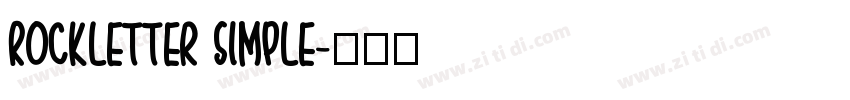 Rockletter Simple字体转换